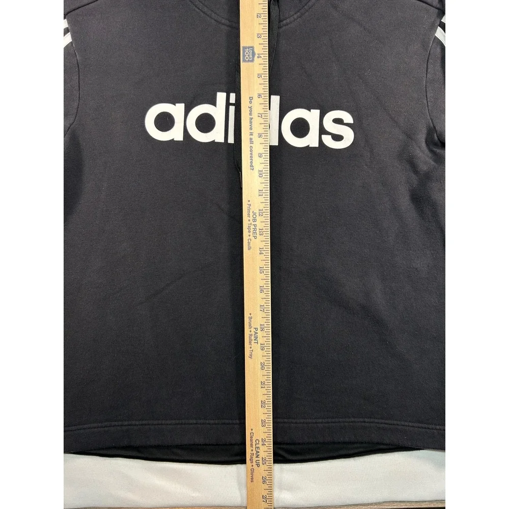 Adidas‎ Essentials Linear Pullover Hoodie Black White XL FL4889 Mens